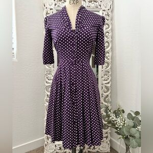 Emily & Fin purple polka dot dress